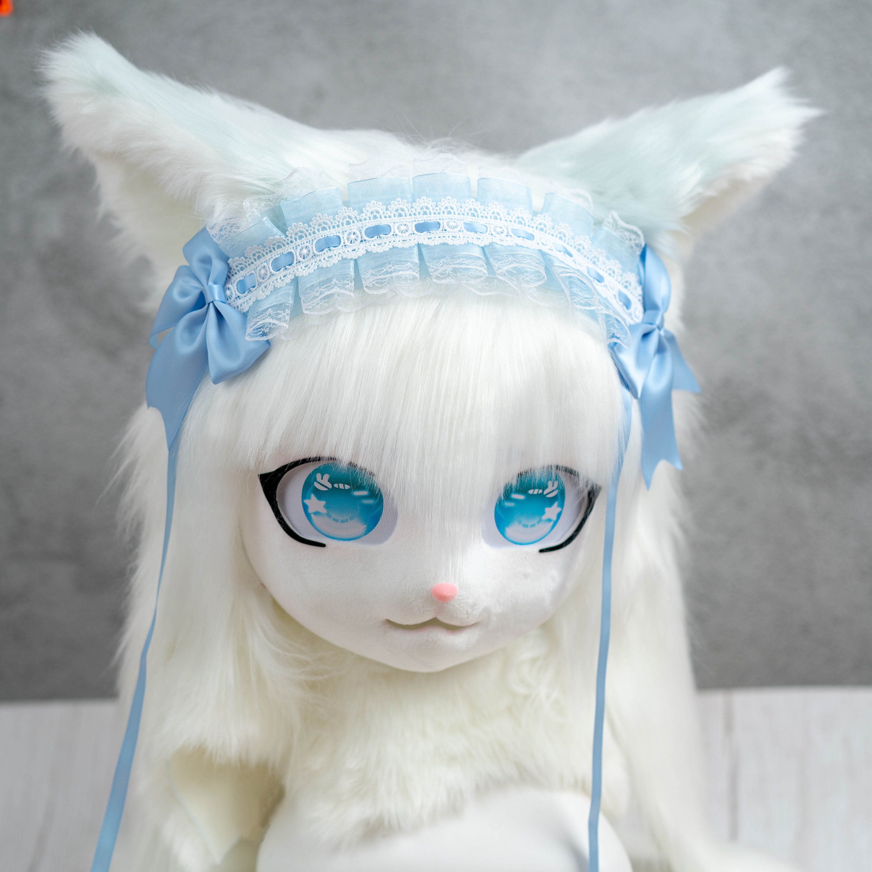 手作りの毛皮のような猫のマスク、キグのコスプレマスクヘッド、キグの