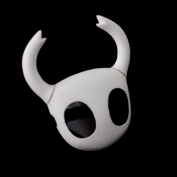 Hollow Knight Mask, The Knight Cosplay Helmet, Handmade Indie Game Prop, Accurate Vessel Skull, Wearable Hallownest Armor Replica