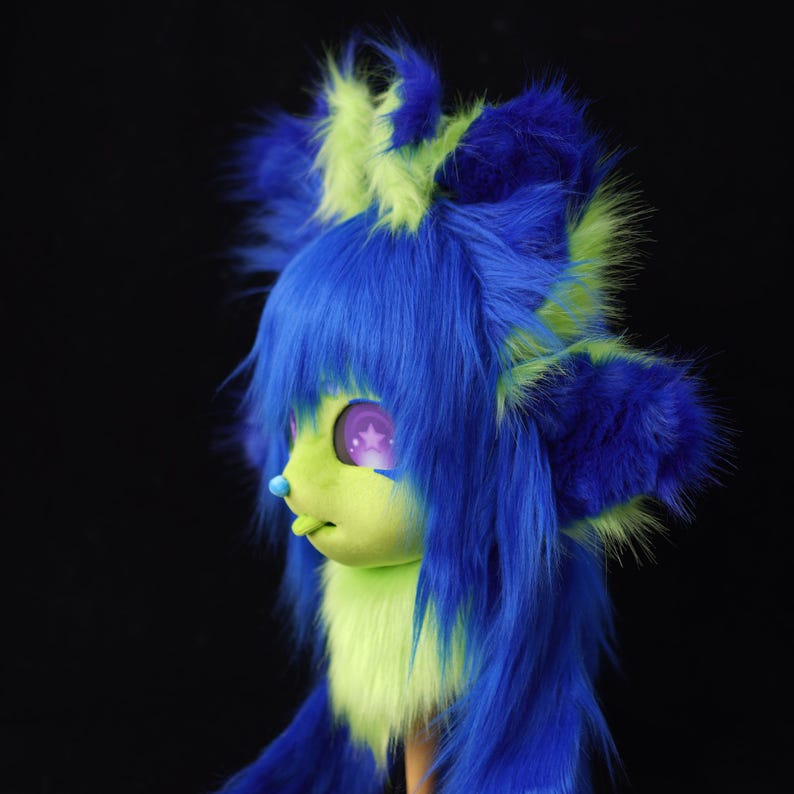 Fursuit Mask and Paws Set | Toony Plantigrade Cosplay | Breathable Anti-Slip Gear image 6