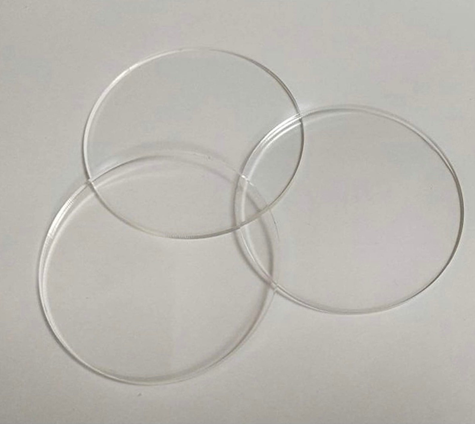 Set of 50 Round Clear Acrylic Discs Shapes Clear Acrylic Etsy