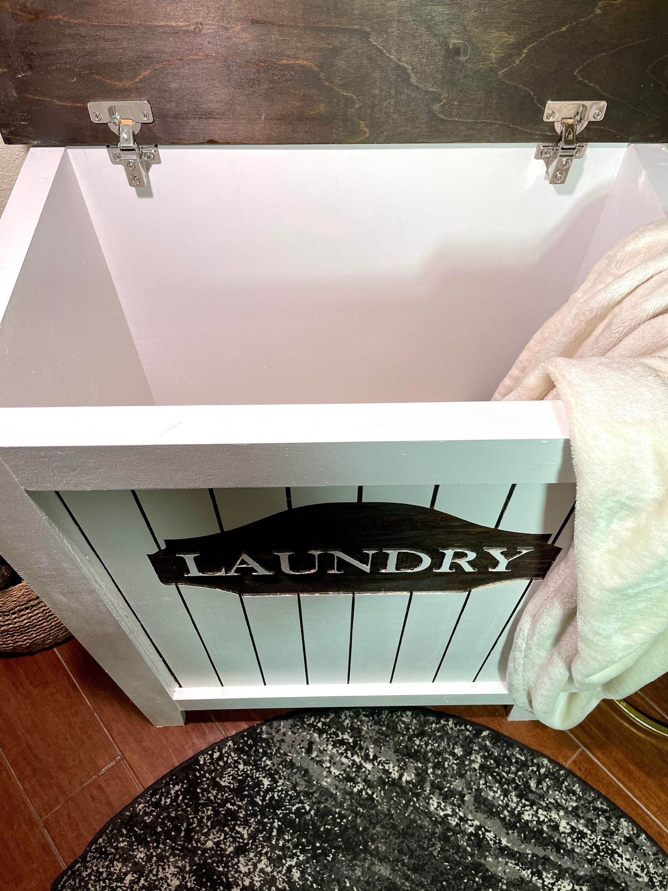 Laundry Bin Rustic Farmhouse MEDIUM. Wooden Shaker style Etsy