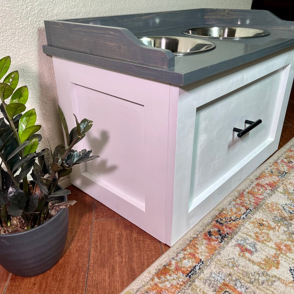 Elevated Dog Feeder Etsy