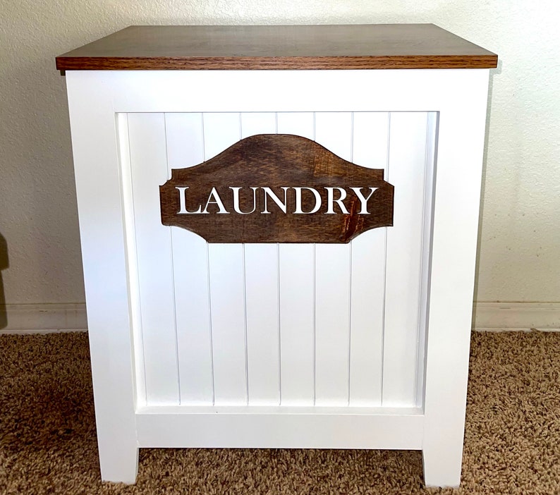 Laundry Hamper Bin Rustic Farmhouse MEDIUM Shaker Etsy