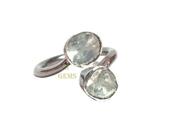 Swan Ring Silver Duck Ring Jewelry Sterling Silver Jewelry Polki Diamond Ring Gemstone Ring Jewelry Gift For Her Pave Diamond Ring