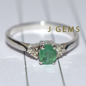 100% echter Smaragd Ring: 925 Sterling Silber, Statement Schmuck
