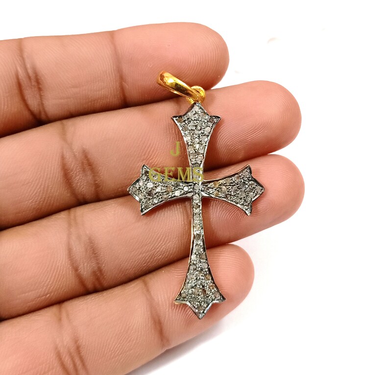 Jesus Cross Pendant on Sale Gift For Her 925 Sterling Silver Pave Diamond Pendant Religious Pendant Christmas Gift Handmade Jewelry
