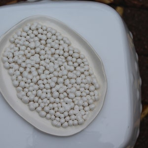 Handmade Pottery | Porcelain Beaded Jewelry Tray (Medium)