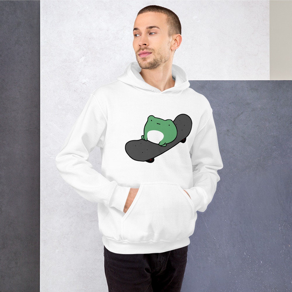 Frog on Skateboard Sweatshirt Frog on Skateboard Hoodie Sweater Etsy