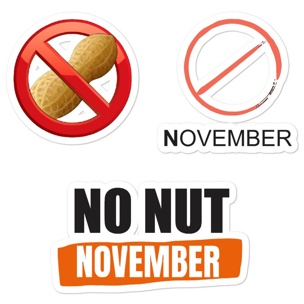 No Nut November sticker pack 3inone stickers No nut Etsy