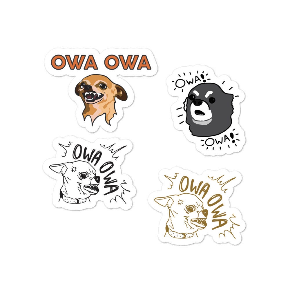 Owa Owa Stickers 4-in-one Sticker Pack Pudgy woke merch | Etsy