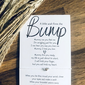 Gift From Bump To Mummy Wish Bracelet, For Baby Shower, Mummy To Be Gifts, Pregnancy Gift For Mum To Be, Baby Shower, Gifts For Mum Bracelet