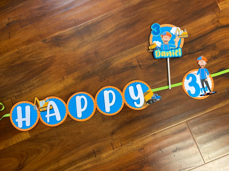 Blippi Birthday Banner Blippi Birthday Party Decorations - Etsy