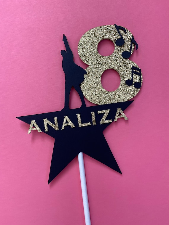 Hamilton Theme Cake Topper, Hamilton Musical Cake Topper, Hamilton Birthday Decor