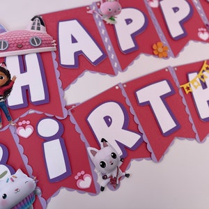 Gabby’s Dollhouse Birthday Banner, Gabby’s Dollhouse Birthday Theme, Cat-Tastic Birthday Party, Personalized Birthday Banners
