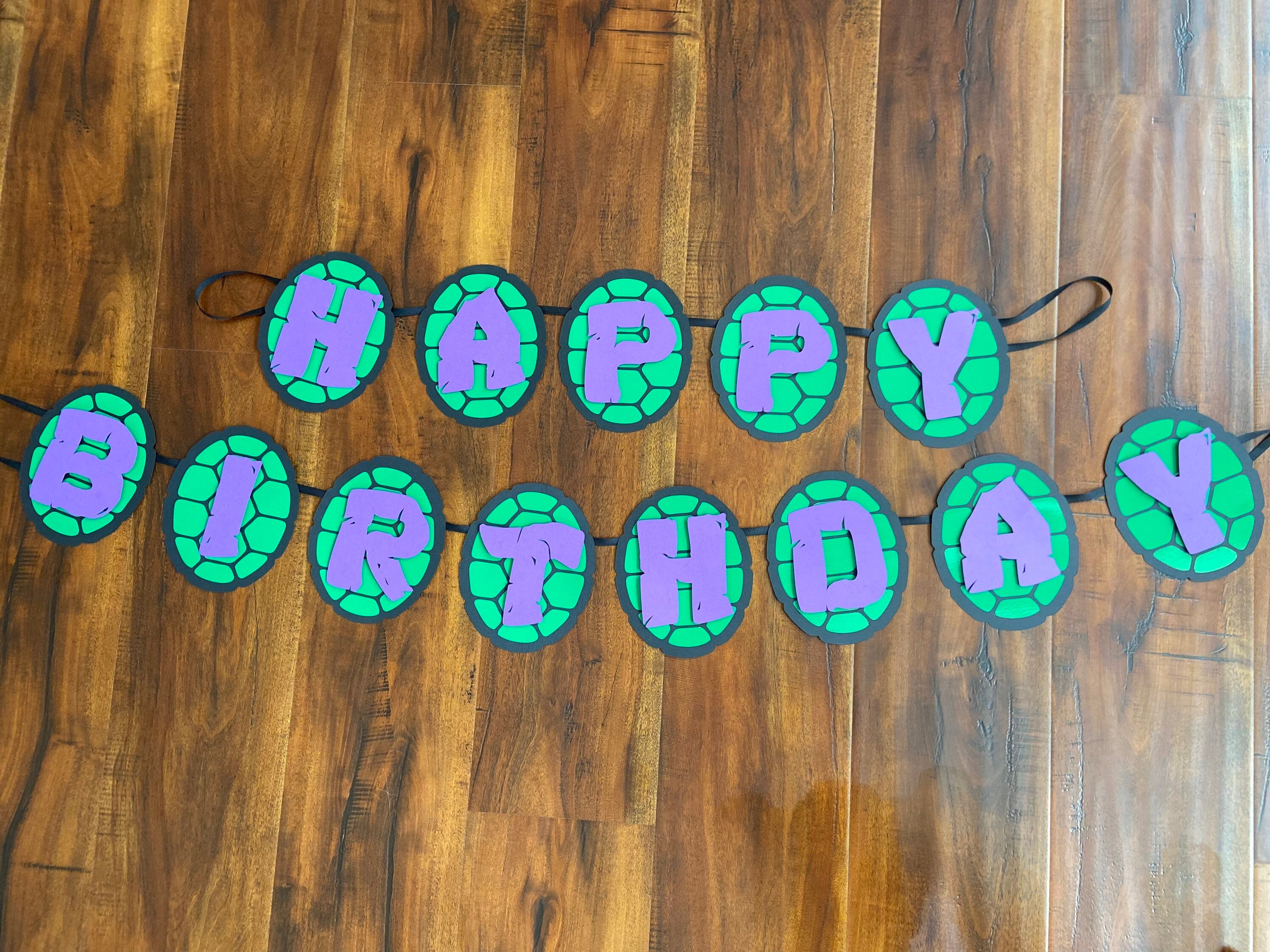 Ninja Turtles Birthday Banner, Ninja Turtles Inspired Banner, Ninja ...