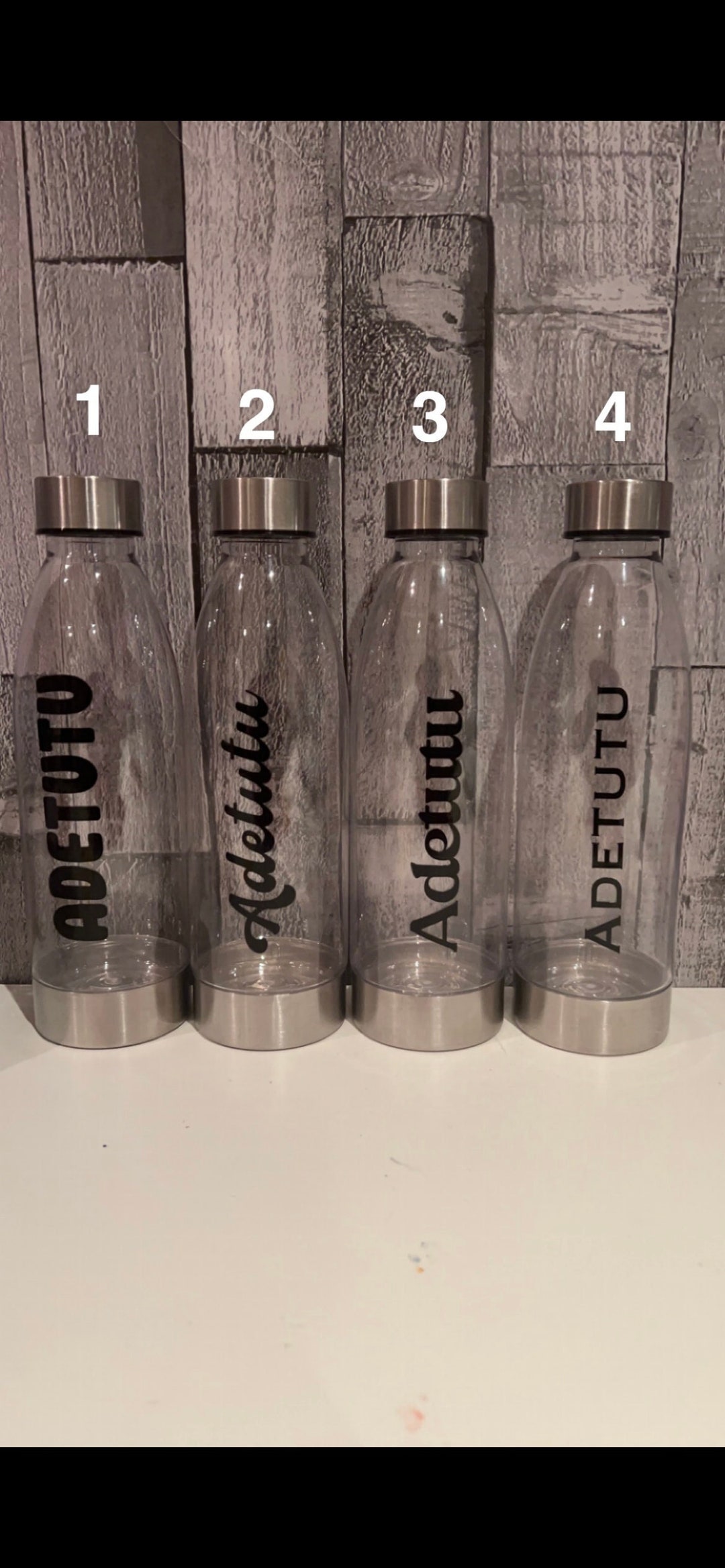 Personalized Clear Water Bottle, Custom Name Gift - Etsy UK