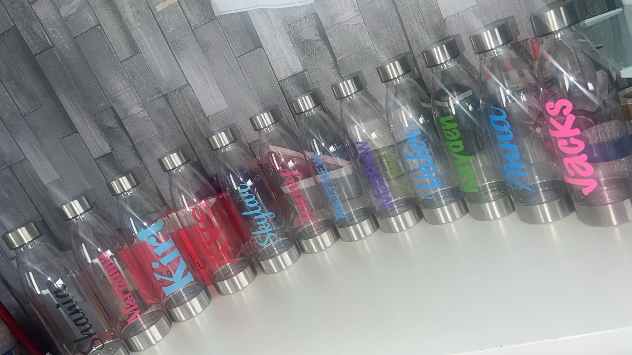 Personalized Clear Water Bottle, Custom Name Gift - Etsy UK