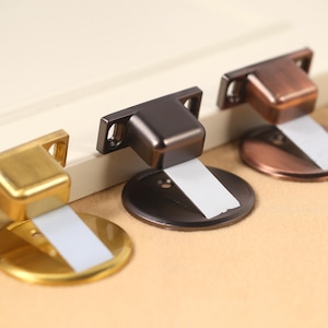 Minimalist Magnetic Door Stopper, Self Adhesive stainless steel stopper, home hardware