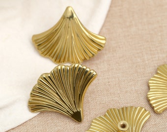 Brass Ginkgo Leaf Dresser Knob, gold Cabinet Knobs, Solid Brass Knob, Decorative Knobs Handles, Cupboard Wardrobe for Homes Decoration