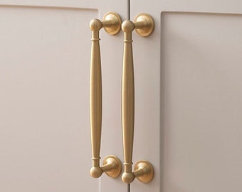 Modern Satin Gold Brass Cabinet Pulls Handles Knobs Drawer Pull Handles Cabinet Knobs Dresser Knob Pulls Kitchen hardware