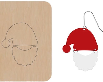 Santa hat earrings Leather cutting die cutter, Christmas earring leather punch die set, leather craft tool, leather die cut