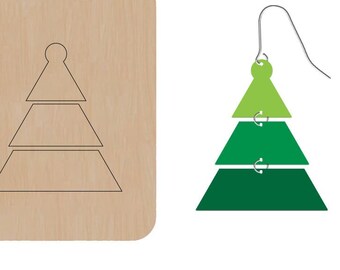 Christmas tree Earrings Leather cutting die cutter, tree leather punch die set, leather craft tool, leather die cut