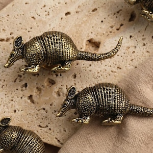 Armadillo Cabinet Knob, Handcrafted Animal Drawer Pull, Unique Whimsical Furniture Hardware