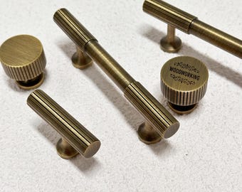 Linear Bronze Brass Cabinet handle pulls Furniture, Golden Striped drawer handle knobs, Custom engrave Wardrobe Handle, Gold Door Hardware