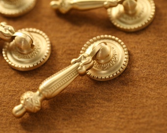 Brass Drop Cabinet Pull Knobs, Gold Drawer Pull Handles, Wardrobe Knobs, Gold Dresser Knob Pulls, Furniture hardware