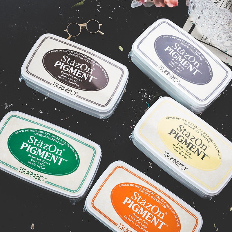 Japanese Ink Pad Rubber Stamp Ink Pad Fabric Leather Wood Etsy