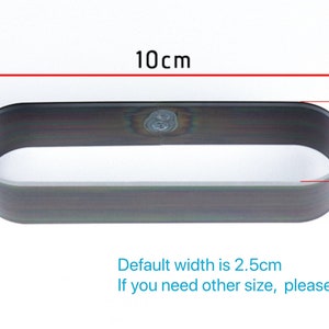 May include: A metal oval-shaped ring with a 10 cm length and 2.5 cm width. The default width is 2.5 cm. Contact the seller for other sizes.