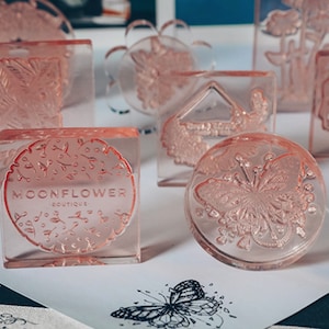 Sello de logotipo personalizado, sello de goma acrílica, sello comercial personalizado, sello de diario personalizado, sello de boda personalizado