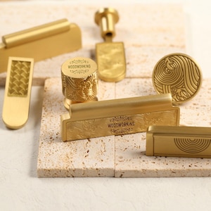 Sea Wave Brass Cabinet Knobs Pulls Handles, Morden Drop Drawer Pull Handles, Gold cabinet Dresser pulls, wardrobe handles, cabinet hardware