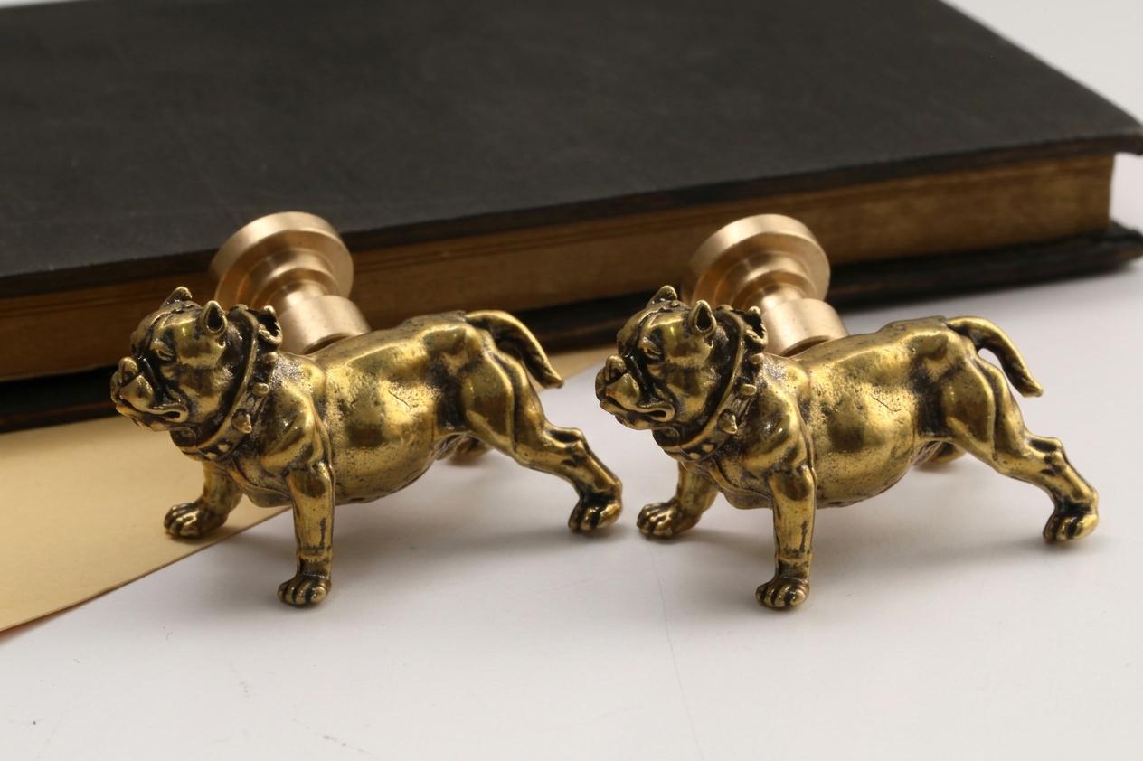 Vintage Brass Bulldog - Etsy