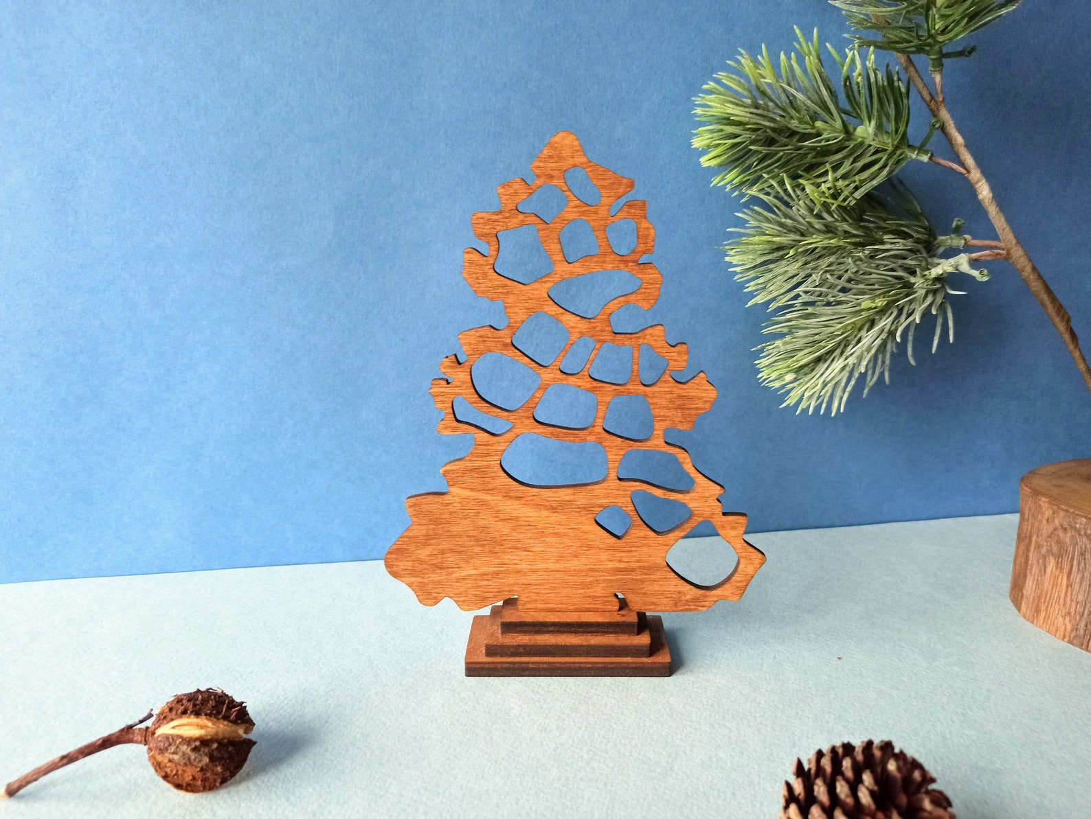 Wooden mini Christmas tree Etsy