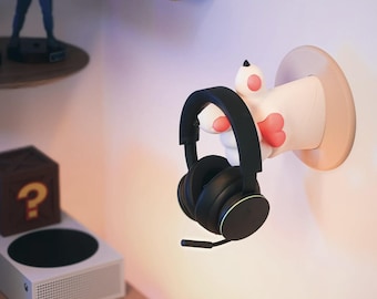Cat Paw Headphone Holder: 3D Printed Gamer Desk Decor
