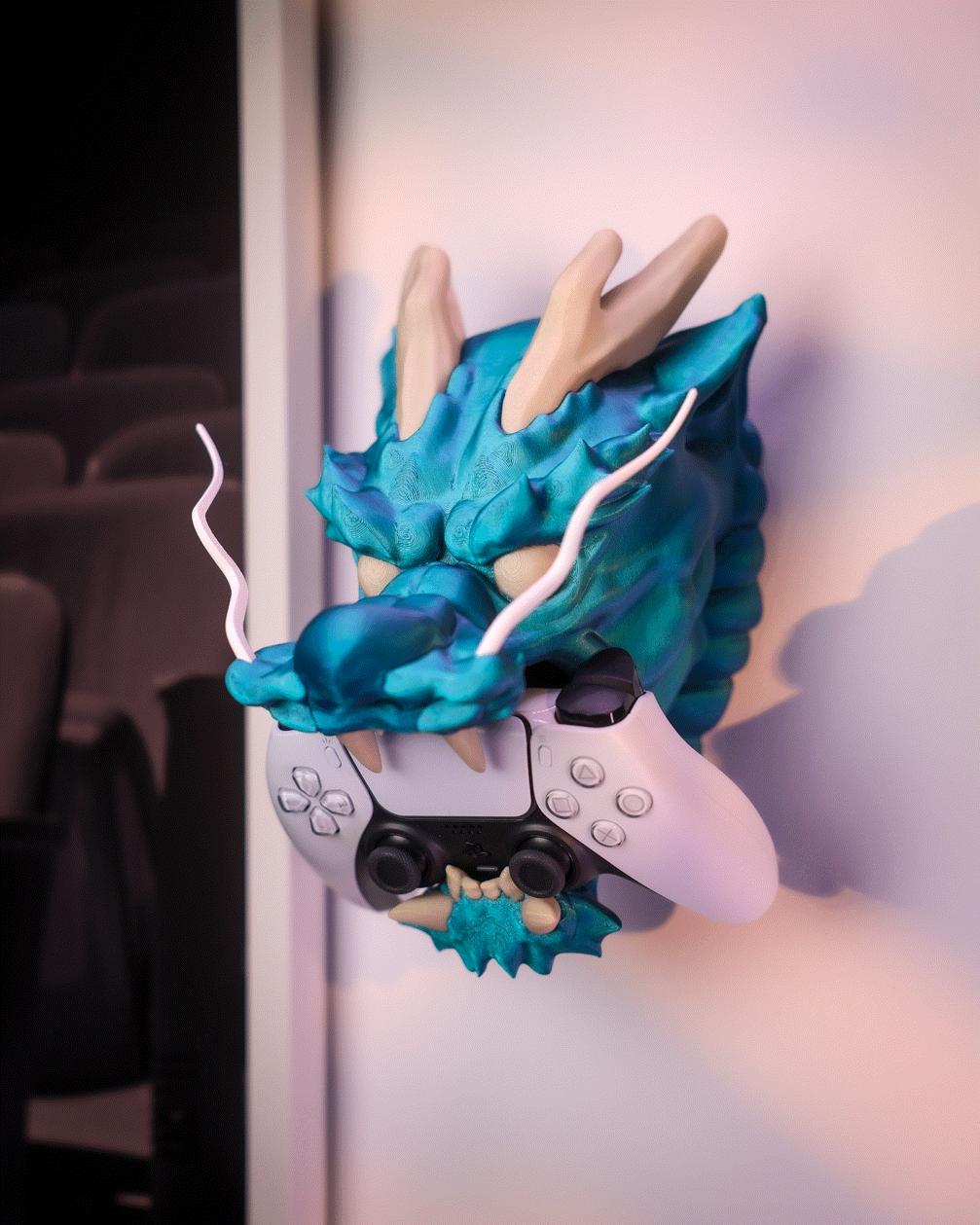 3D Printed Controller Stand - Dragon Gaming Decor /PS5 Xbox Holder Gift ...