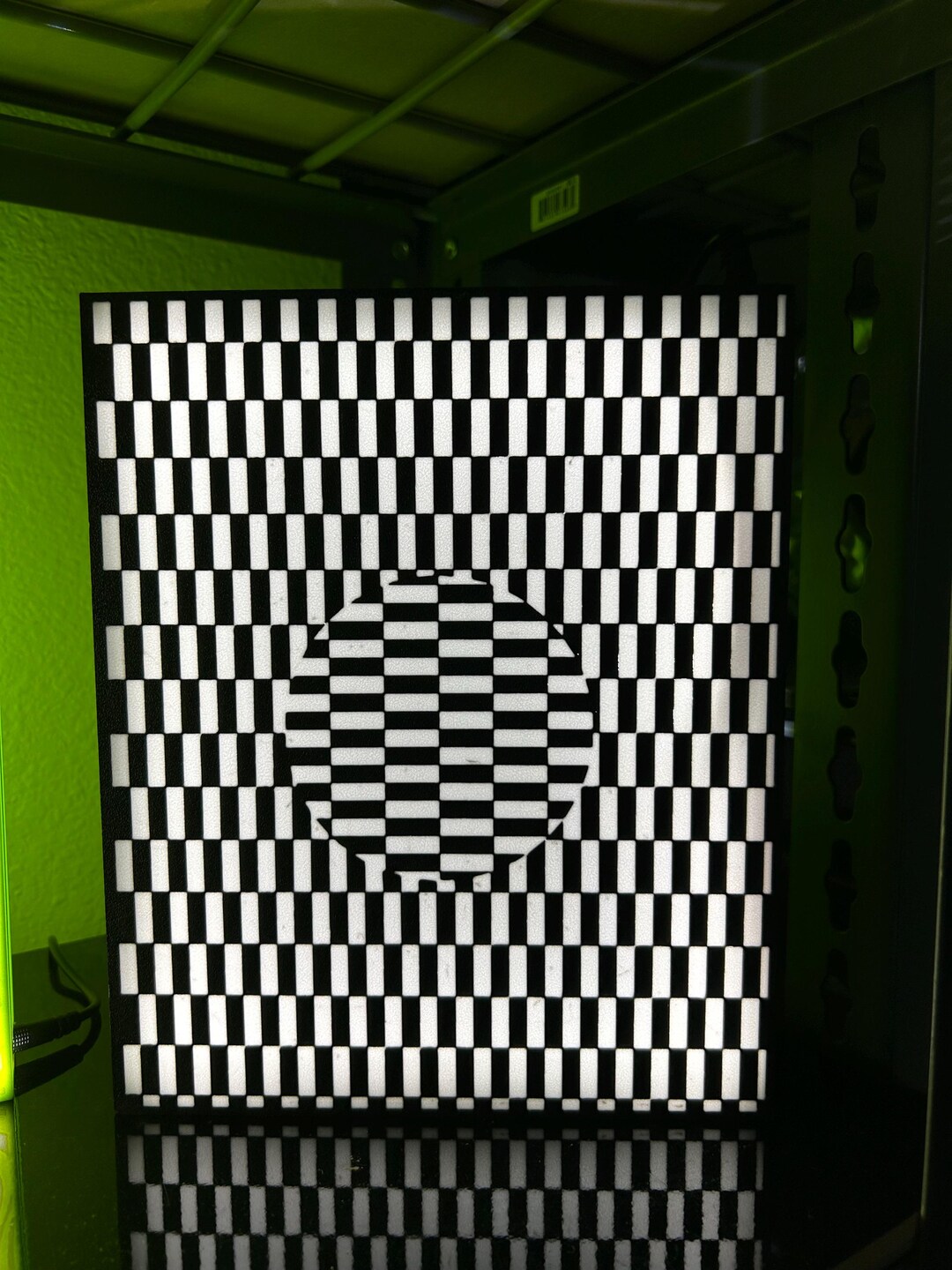 3D Printed Checkered Lightbox Lamp: Geometric LED Mood Light - Etsy