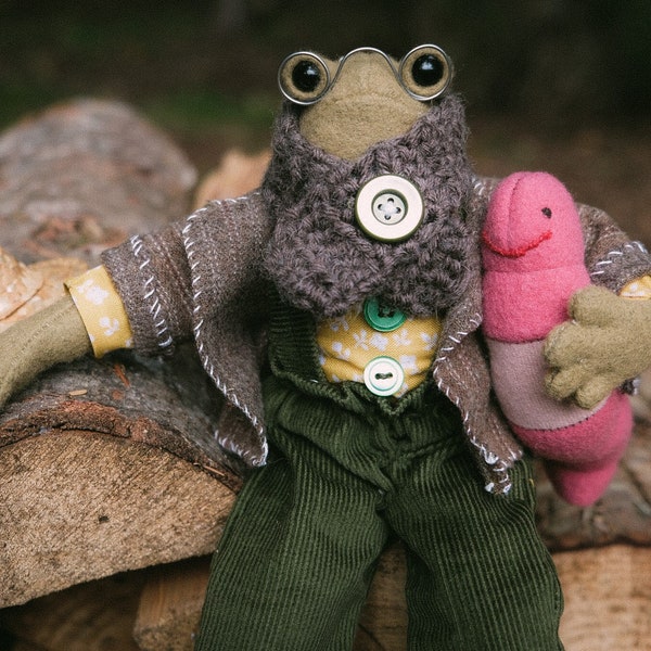 Custom Frog Art Doll