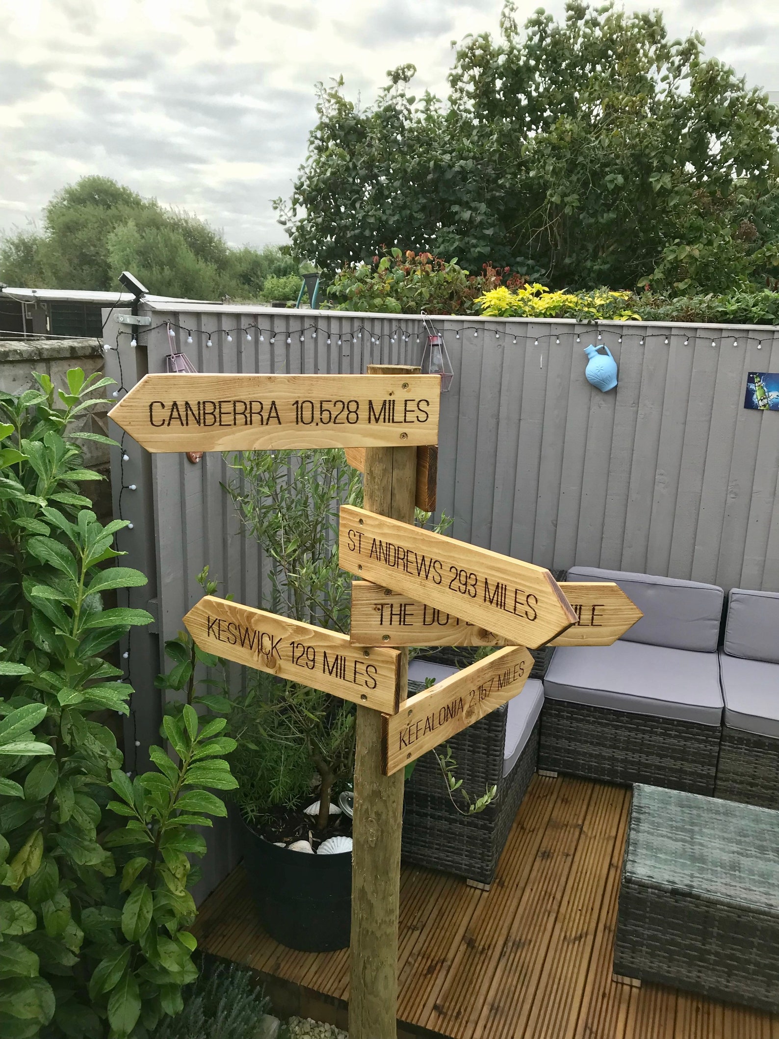 Personalised Rustic Garden Signpost Signs Etsy UK