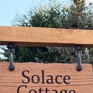 Personalised Engraved Solid OAK House Sign. Hardwood Signs. External Signage. OAK SIGN, Address Plaque. Rustic. Garden Sign image 19