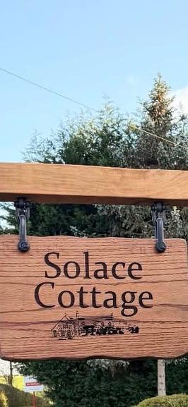 Personalised Engraved Solid OAK House Sign. Hardwood Signs. External Signage. OAK SIGN, Address Plaque. Rustic. Garden Sign image 19