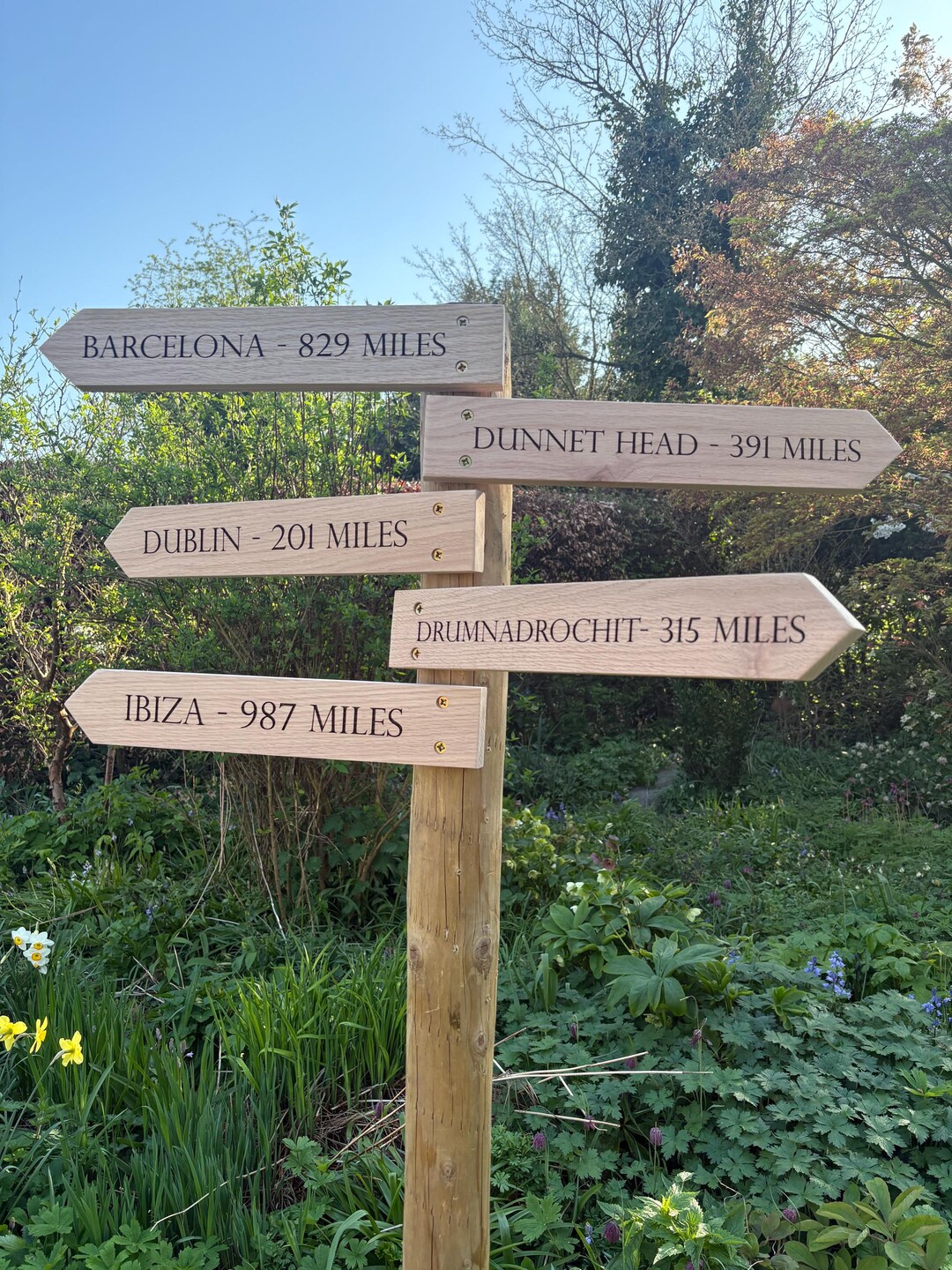 Personalised Engraved Oak Arrow Directional Signs. Wedding Direction ...