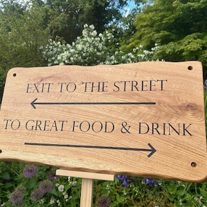 Personalised Engraved Solid OAK House Sign. Hardwood Signs. External Signage. OAK SIGN, Address Plaque. Rustic. Garden Sign image 5