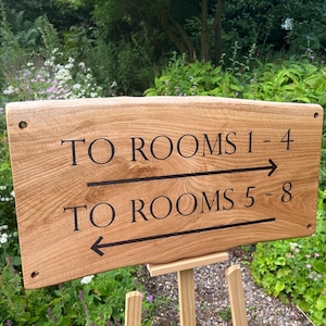 Personalised Engraved Solid OAK House Sign. Hardwood Signs. External Signage. OAK SIGN, Address Plaque. Rustic. Garden Sign image 14