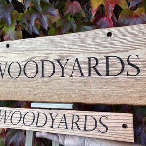 Personalised Engraved Solid OAK House Sign. Hardwood Signs. External Signage. OAK SIGN, Address Plaque. Rustic. Garden Sign image 13