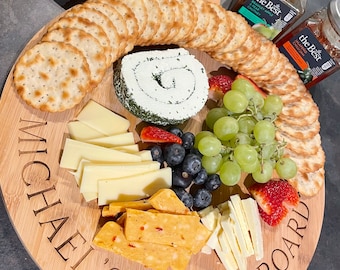 XL Personalised Bamboo Cheese Board: Engraved Serving Platter