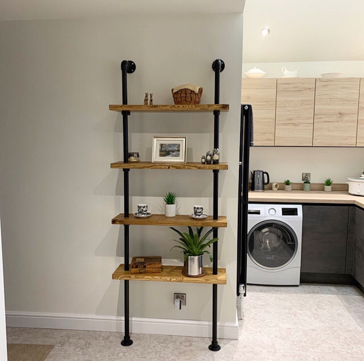 Rustic Shelving Unit Short Industrial Rustic Shelving Unit - Etsy UK