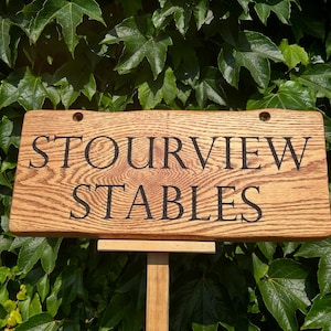 Personalised Engraved Solid OAK House Sign. Hardwood Signs. External Signage. OAK SIGN, Address Plaque. Rustic. Garden Sign image 16