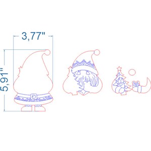 Santa Claus SVG Bundle. Laser Cut File for Glowforge, Christmas Tree ...